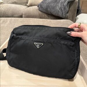 Prada Nylon Crossbody Black Bag